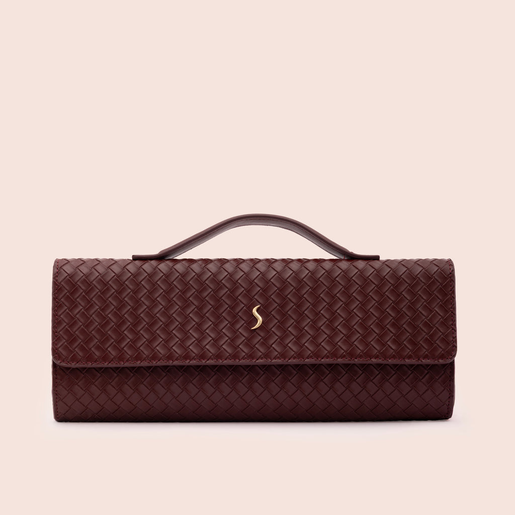 AURELIA CLUTCH - BURGUNDY
