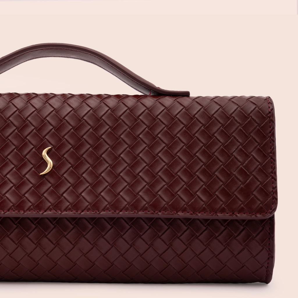 AURELIA CLUTCH - BURGUNDY