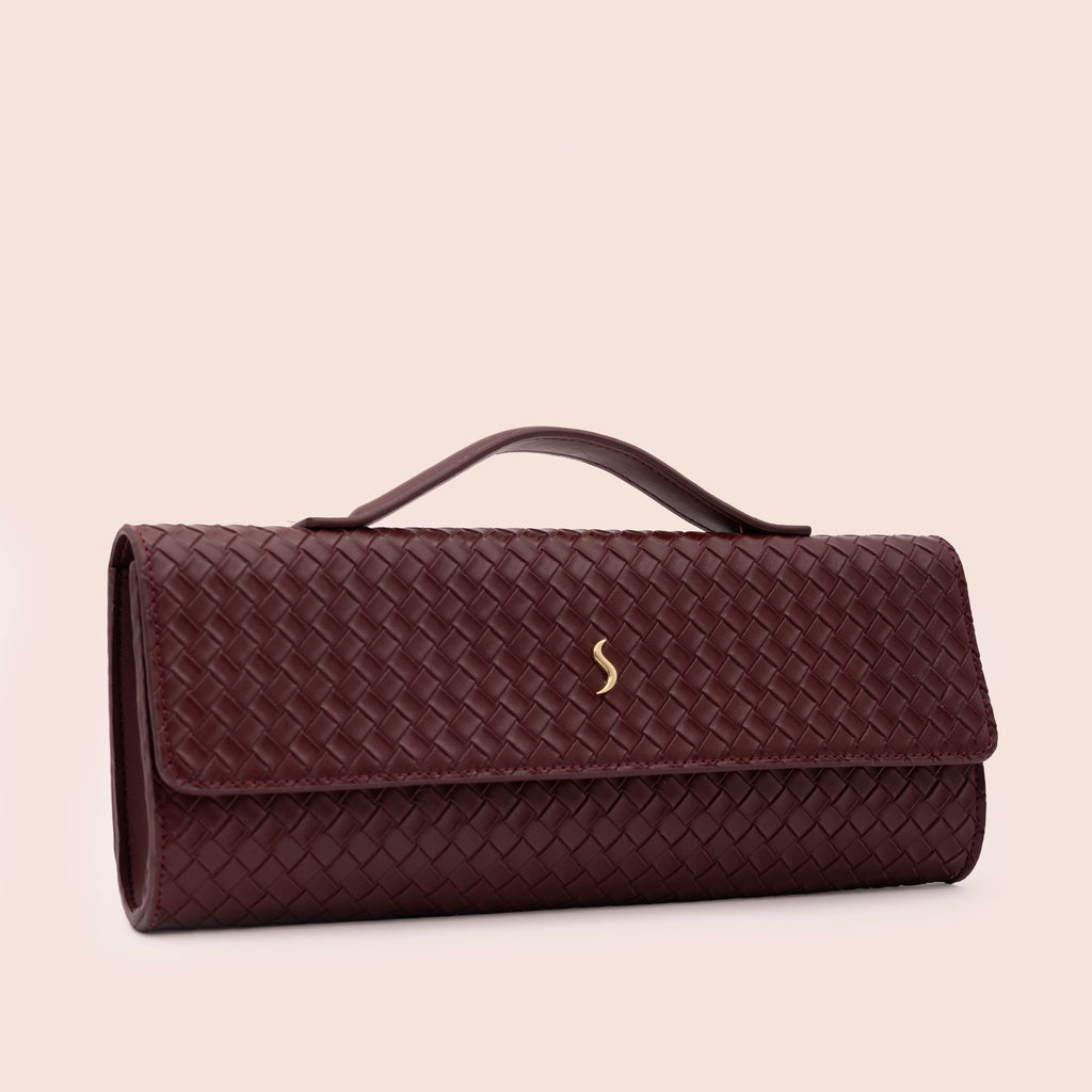 AURELIA CLUTCH - BURGUNDY