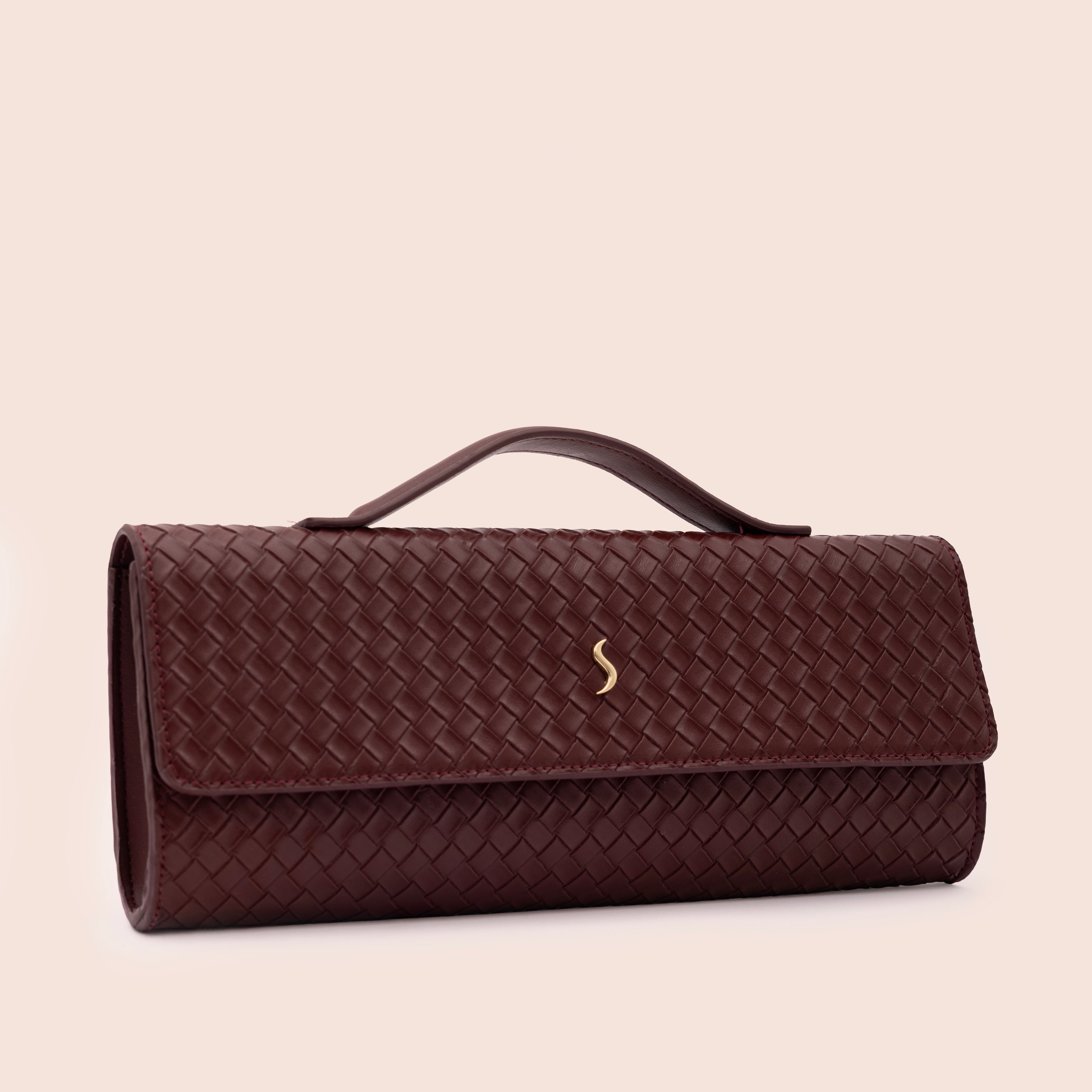 AURELIA CLUTCH - BURGUNDY