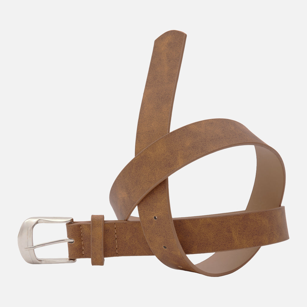 Kadın Vintage Görünümlü Deri Kemer – Metal Tokalı