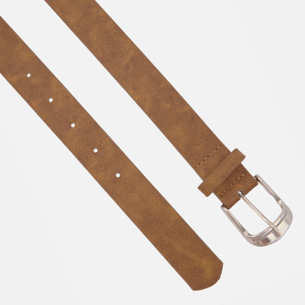 Kadın Vintage Görünümlü Deri Kemer – Metal Tokalı