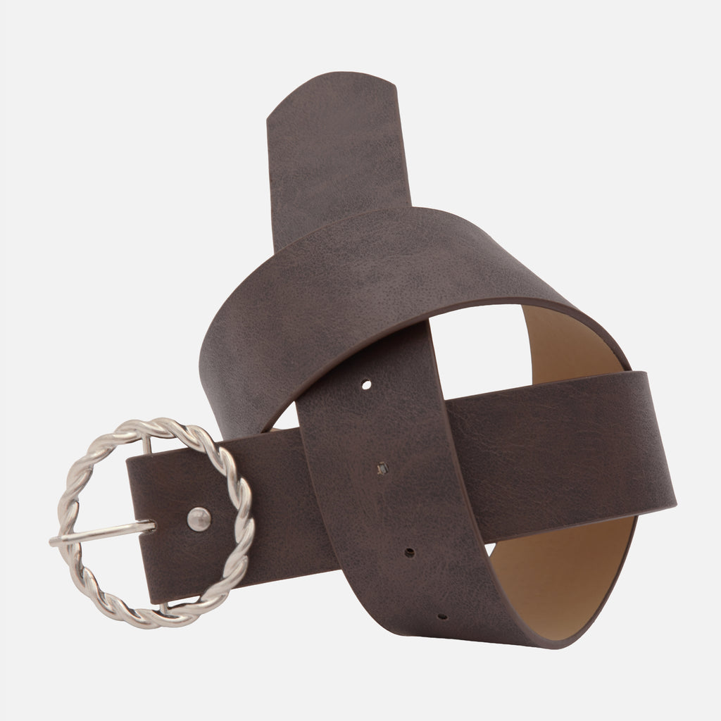 Women's Wide Belt – Metal Twist Buckle