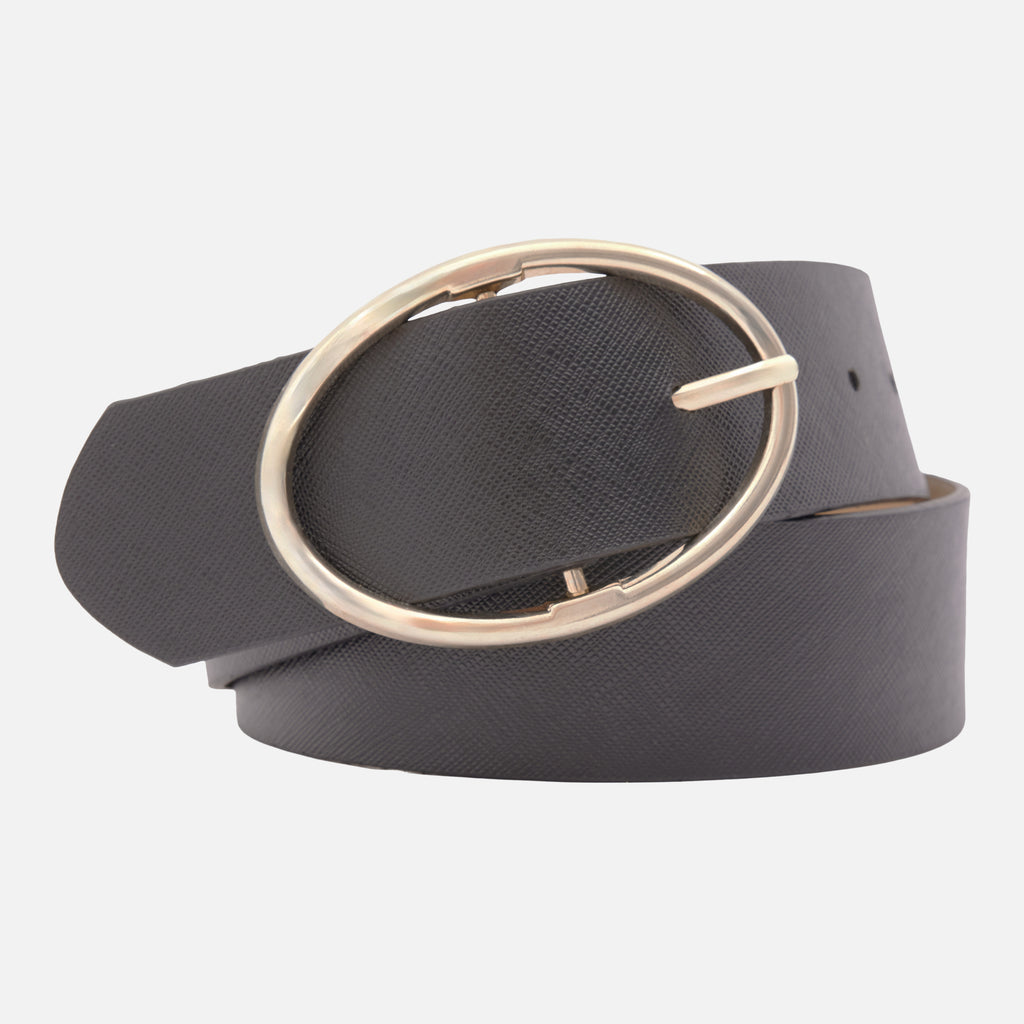 Women's Oval Buckle Wide Belt
