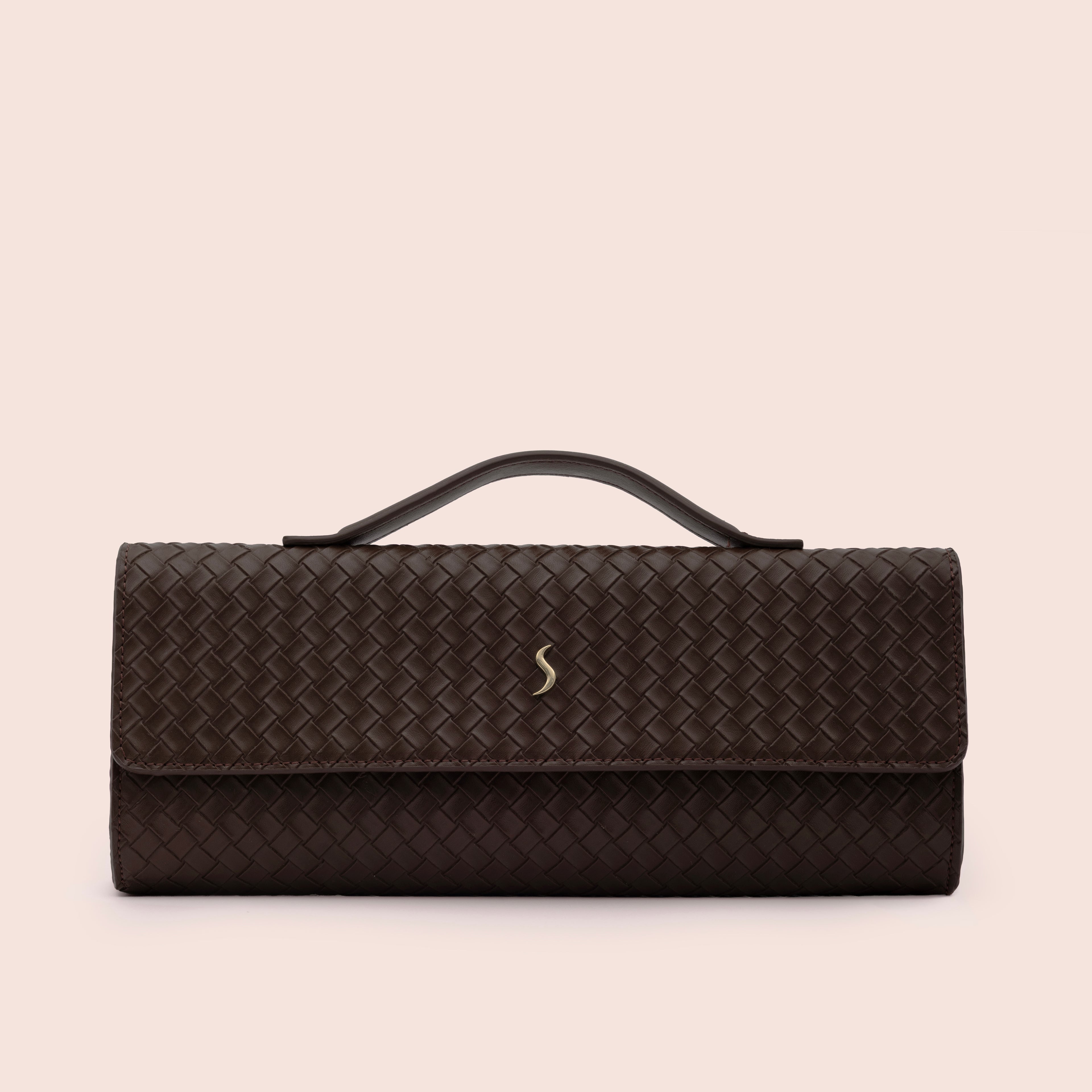 AURELIA CLUTCH - ESPRESSO