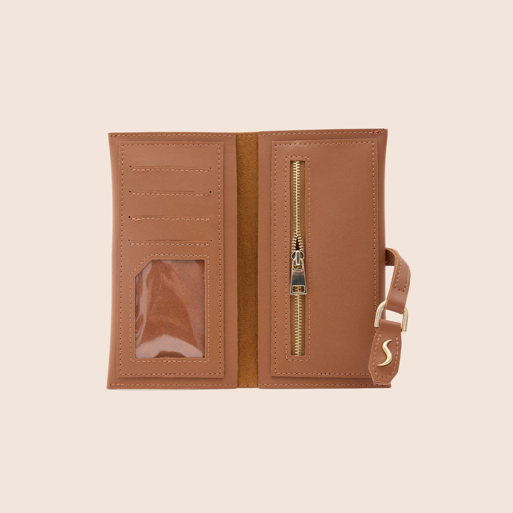 VALORA SLIM WALLET - COGNAC BROWN