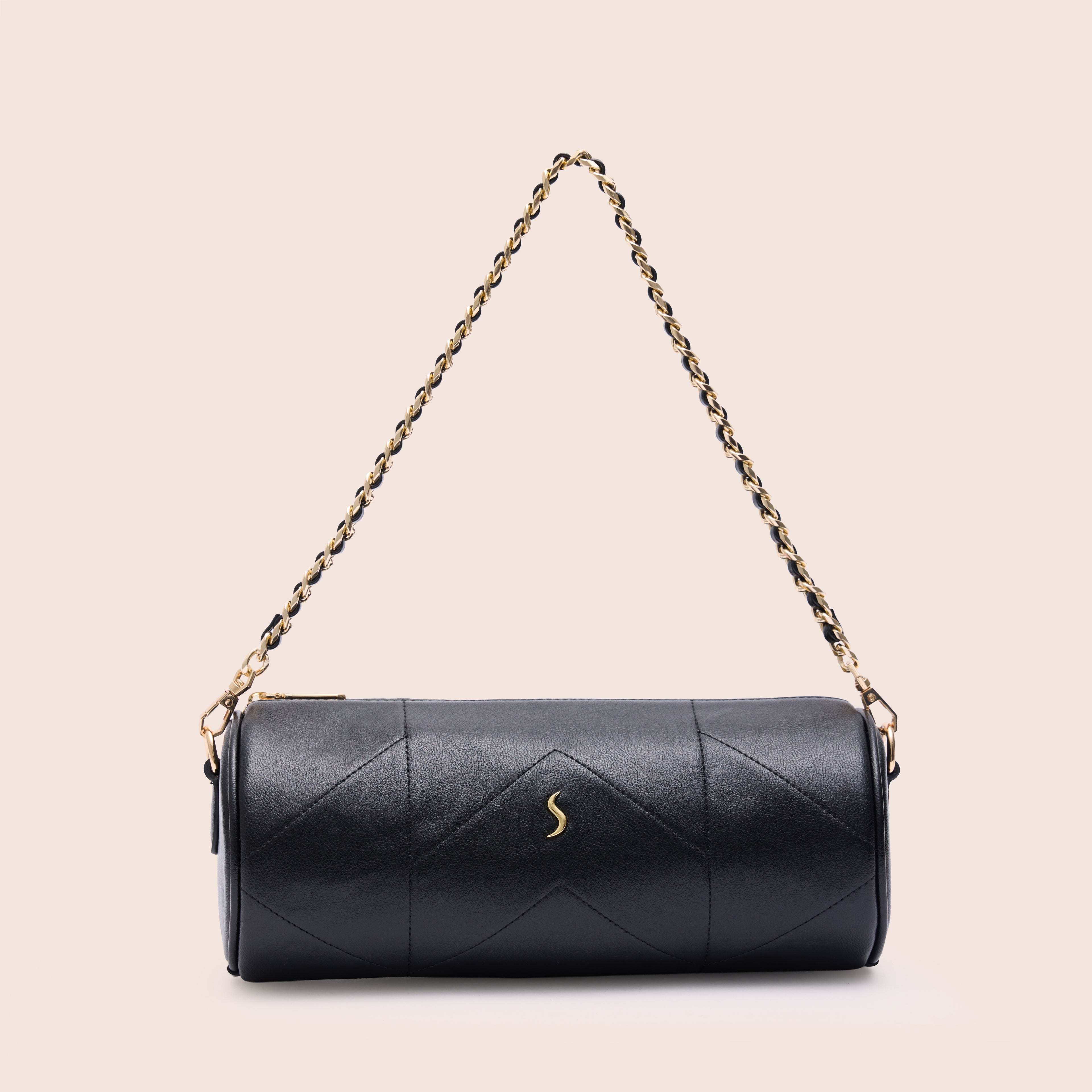 SOLERA QUILTED BARREL - BLACK - SANTINI SANTINI Çanta Siyah