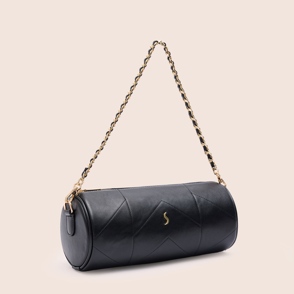 SOLERA QUILTED BARREL - BLACK - SANTINI SANTINI Çanta Siyah