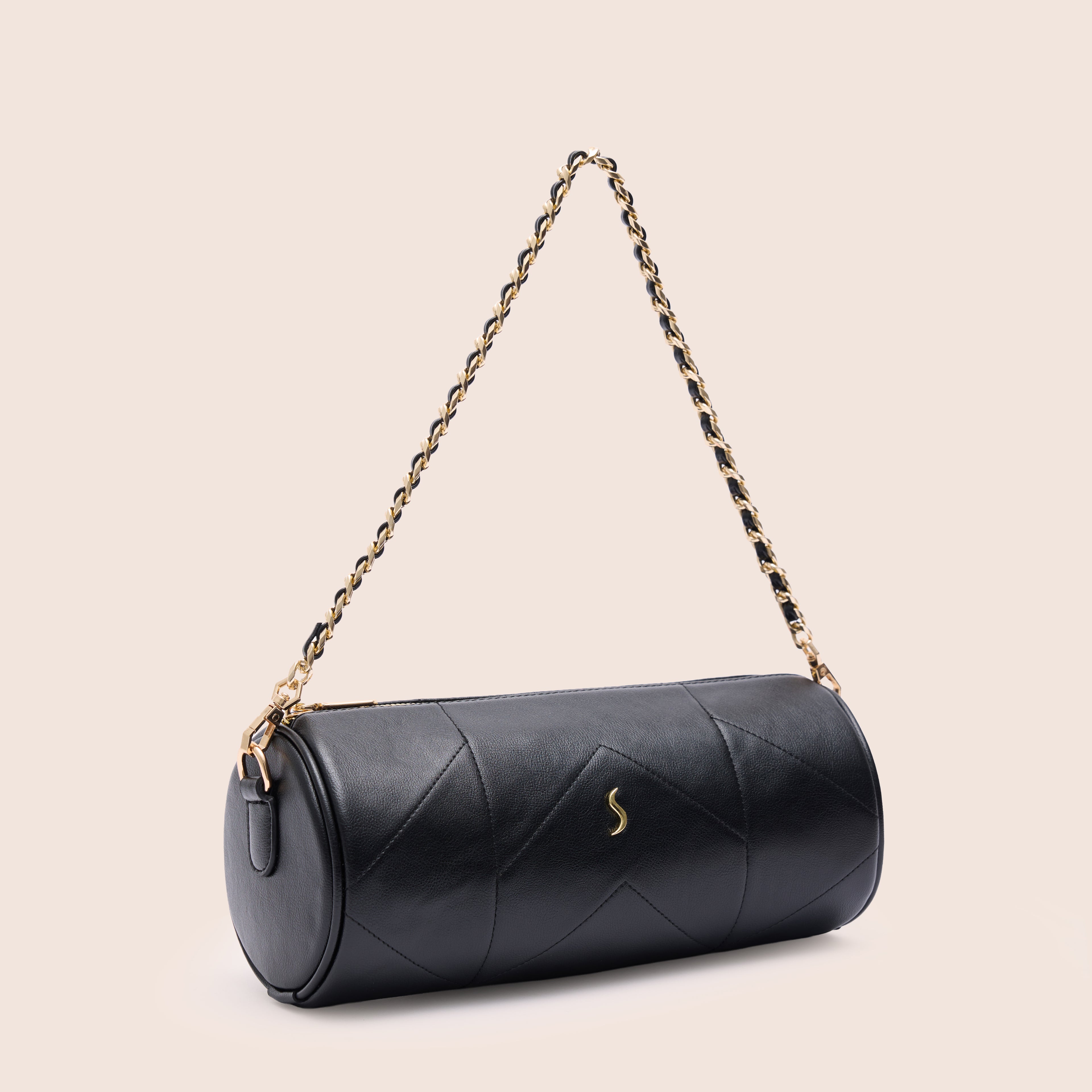 SOLERA QUILTED BARREL - BLACK - SANTINI SANTINI Çanta Siyah