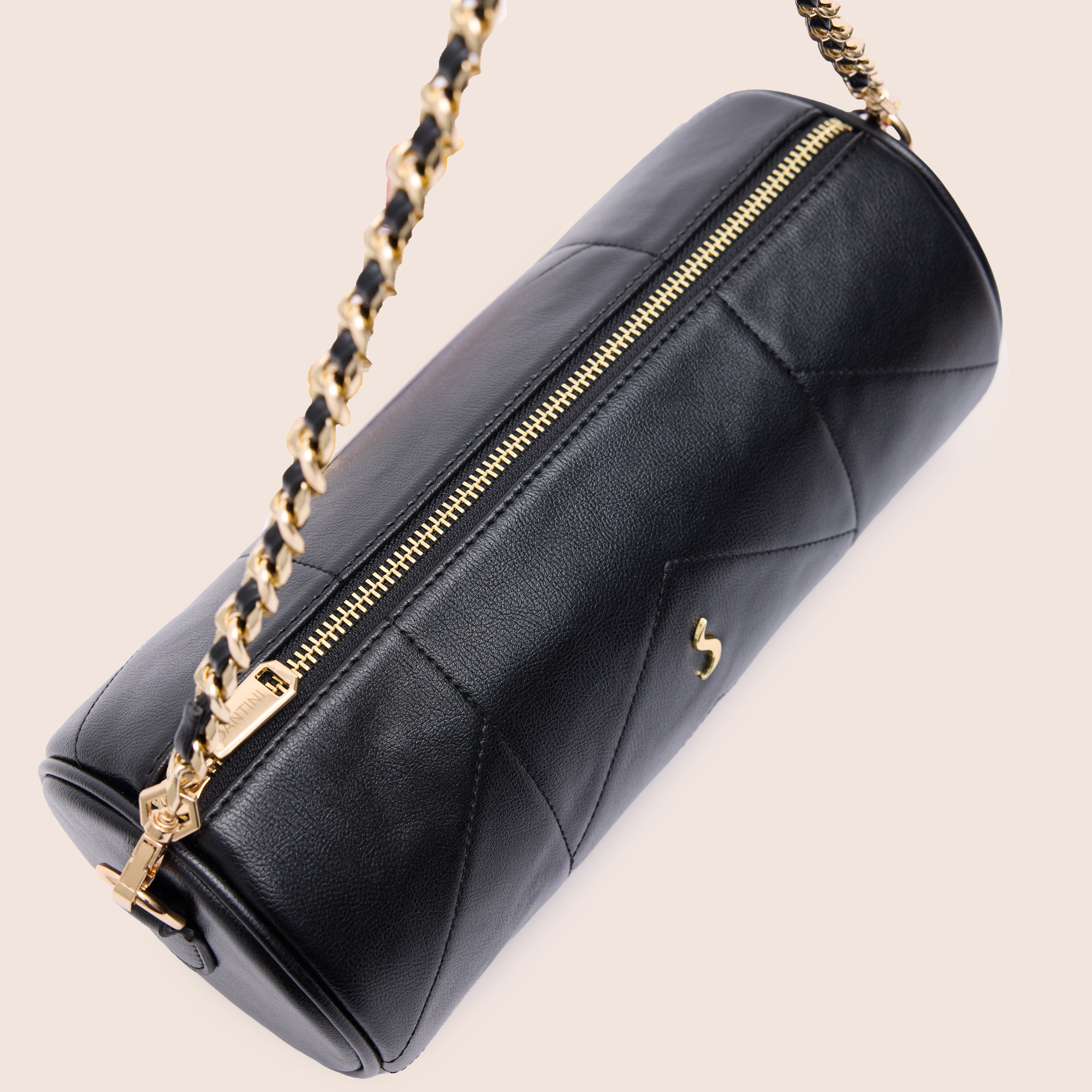 SOLERA QUILTED BARREL - BLACK - SANTINI SANTINI Çanta Siyah