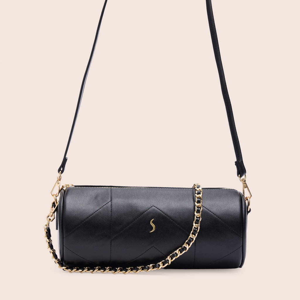 SOLERA QUILTED BARREL - BLACK - SANTINI SANTINI Çanta Siyah