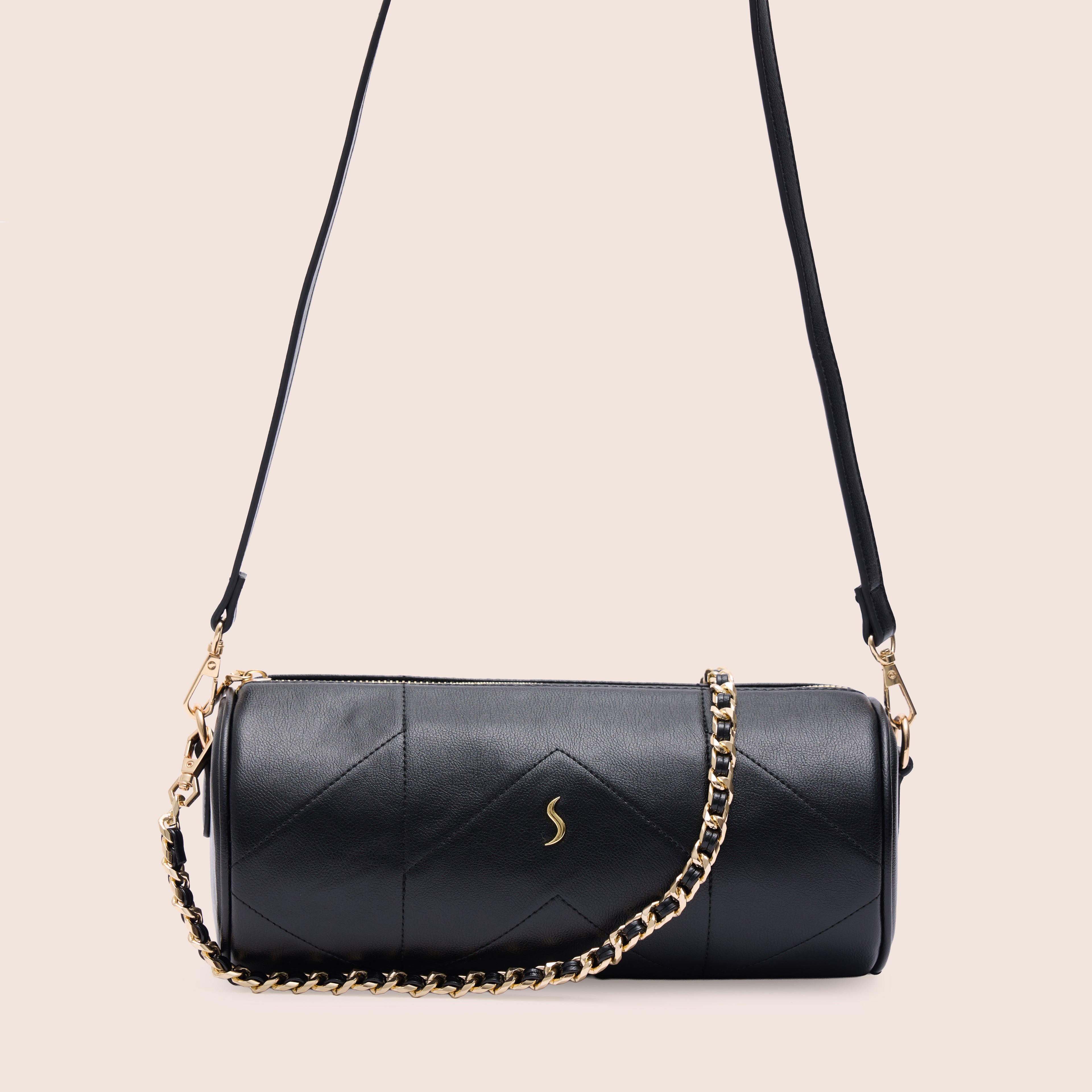 SOLERA QUILTED BARREL - BLACK - SANTINI SANTINI Çanta Siyah