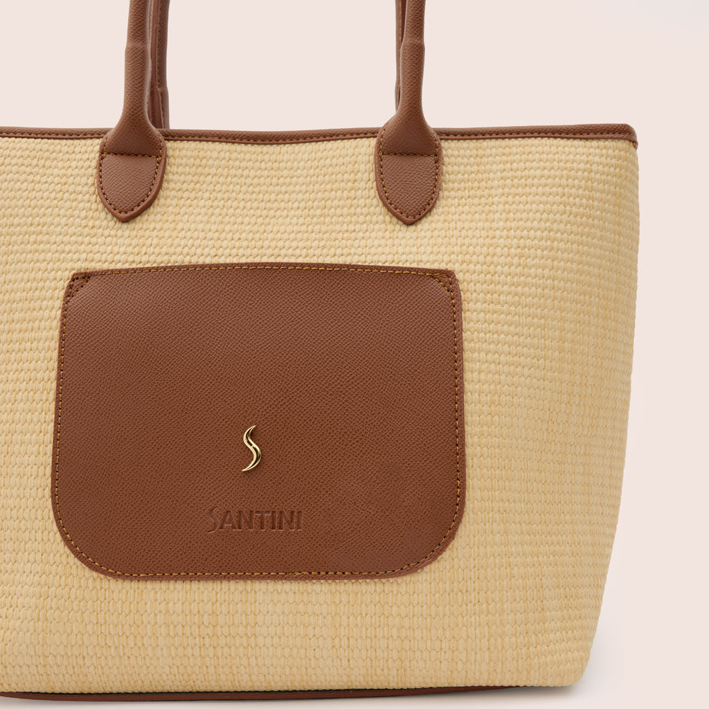 AVELINE TOTE - COGNAC