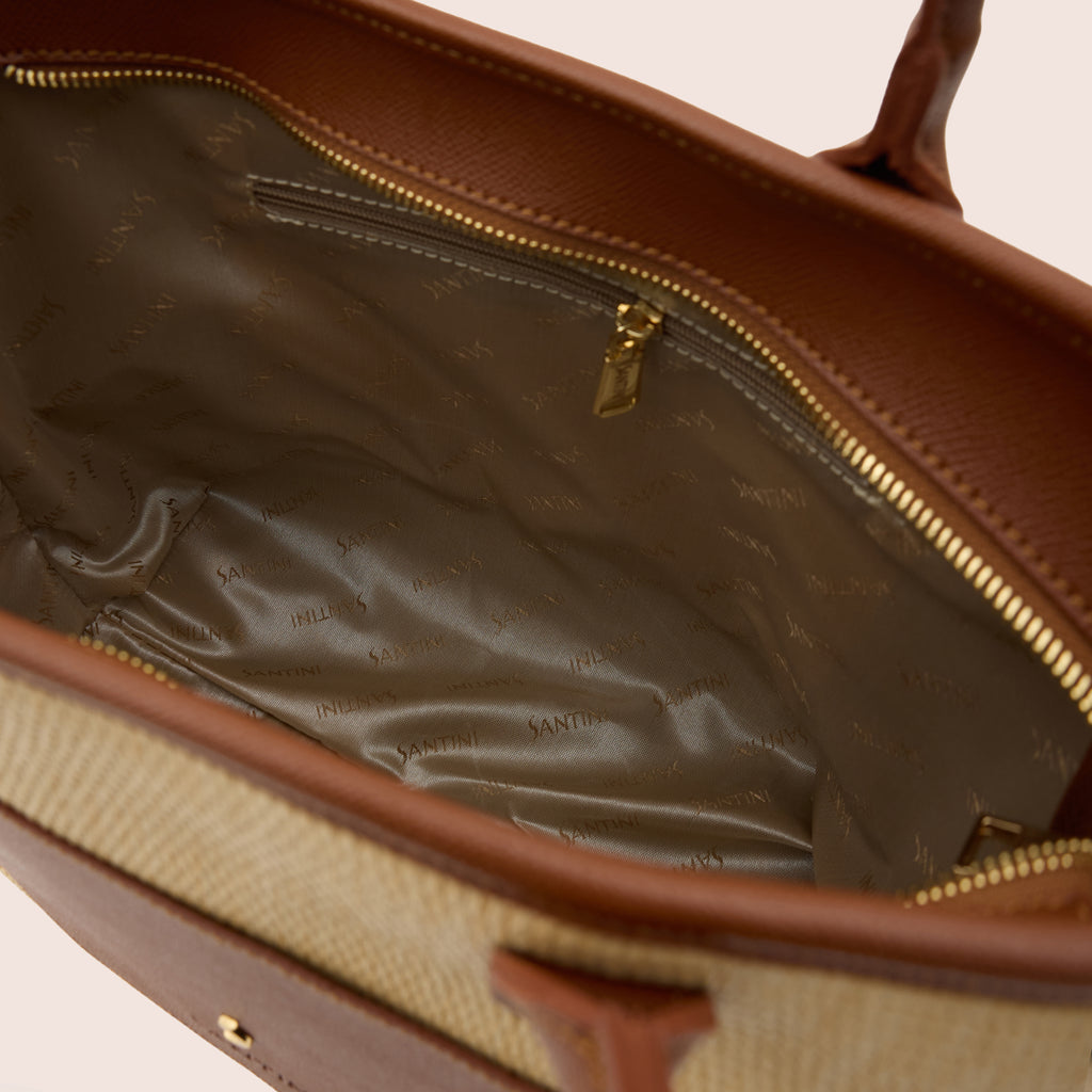 AVELINE TOTE - COGNAC