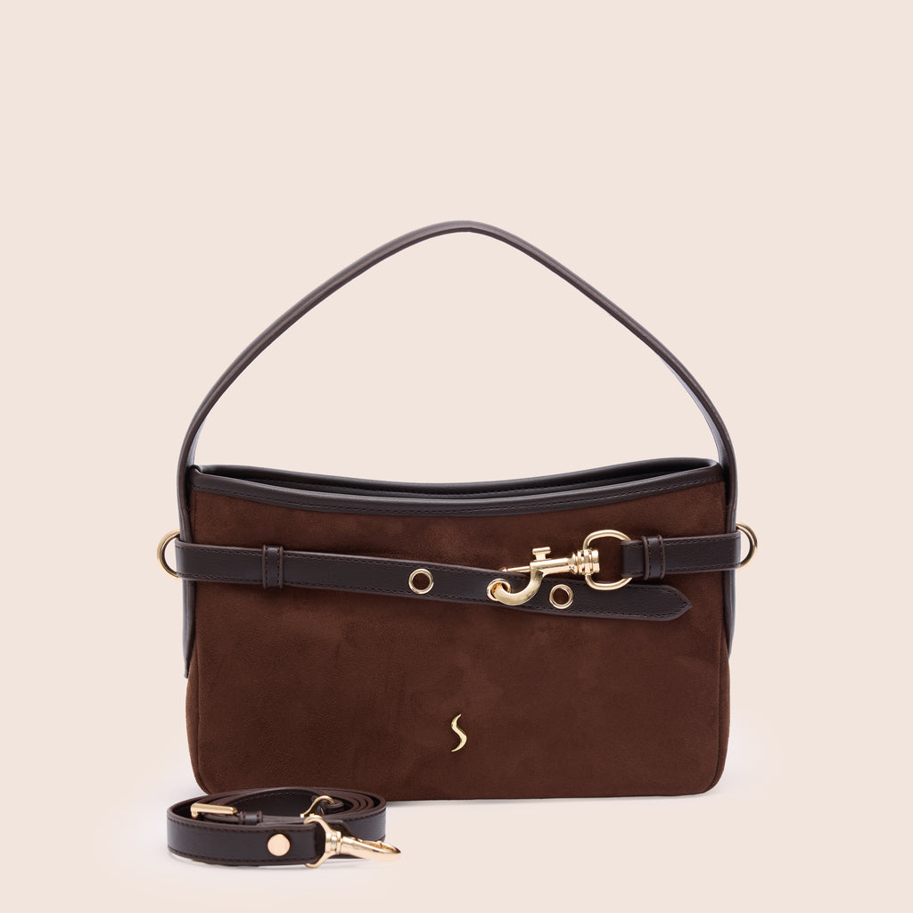 SERENA SUEDE - ESPRESSO BROWN - SANTINI SANTINI Çanta Kahverengi