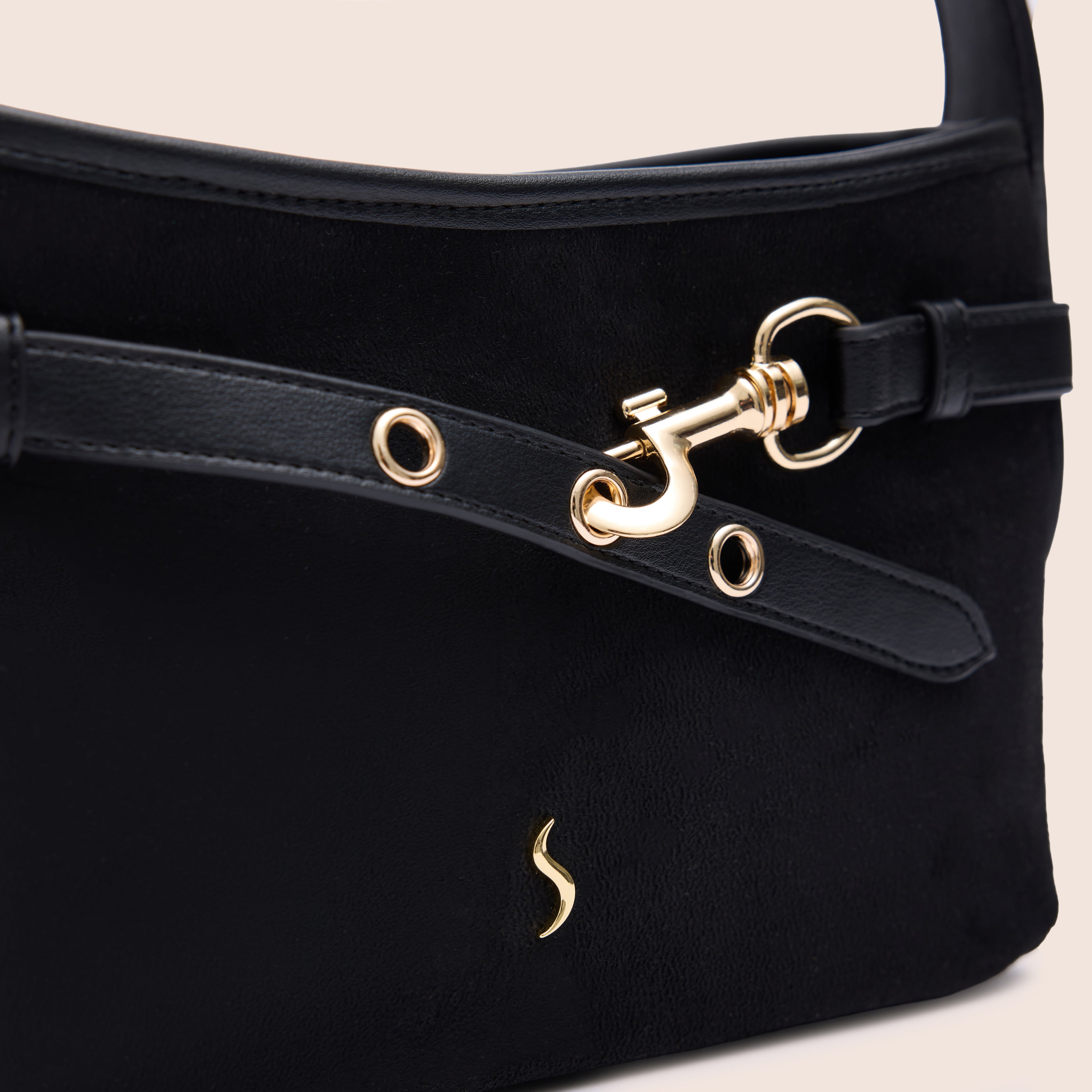 SERENA SUEDE - MIDNIGHT BLACK - SANTINI SANTINI Çanta Siyah