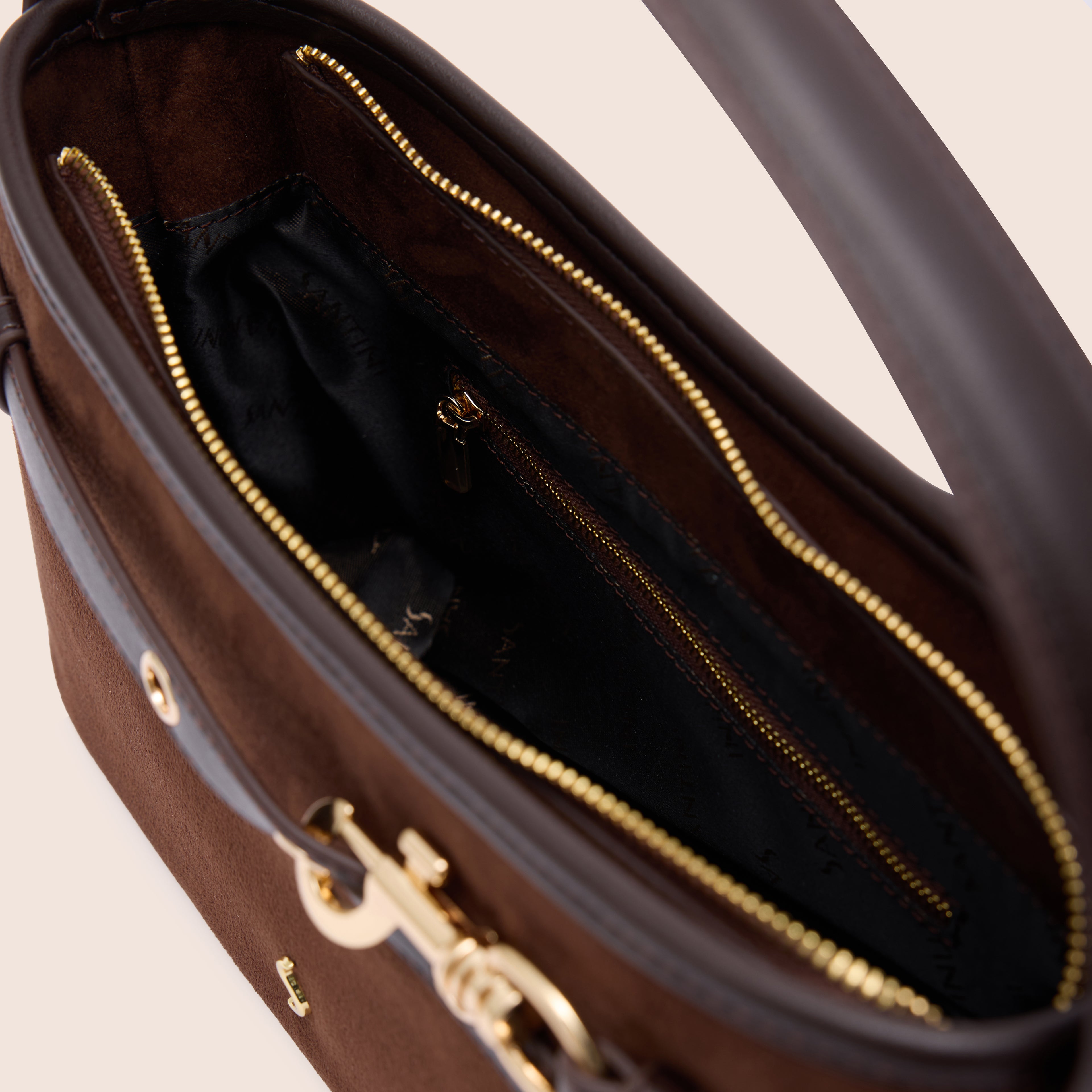 SERENA SUEDE - ESPRESSO BROWN - SANTINI SANTINI Çanta Kahverengi