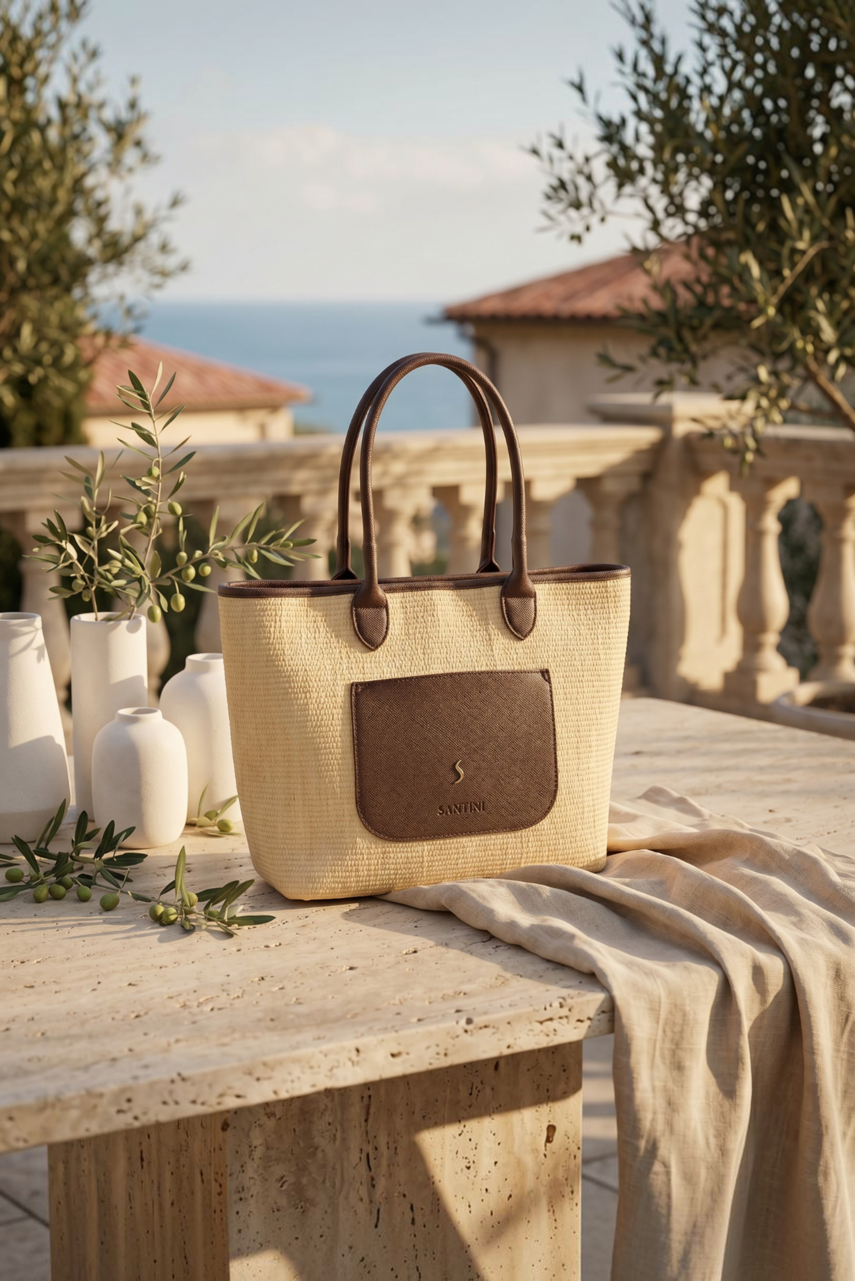 AVELINE TOTE - ESPRESSO - SANTINI SANTINI Çanta Koyu Kahverengi