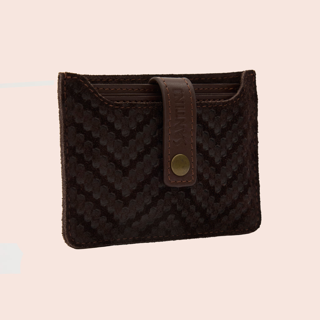 VECTOR CARD HOLDER - SUEDE ESPRESSO