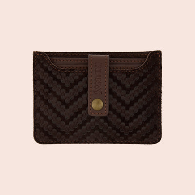 VECTOR CARD HOLDER - SUEDE ESPRESSO