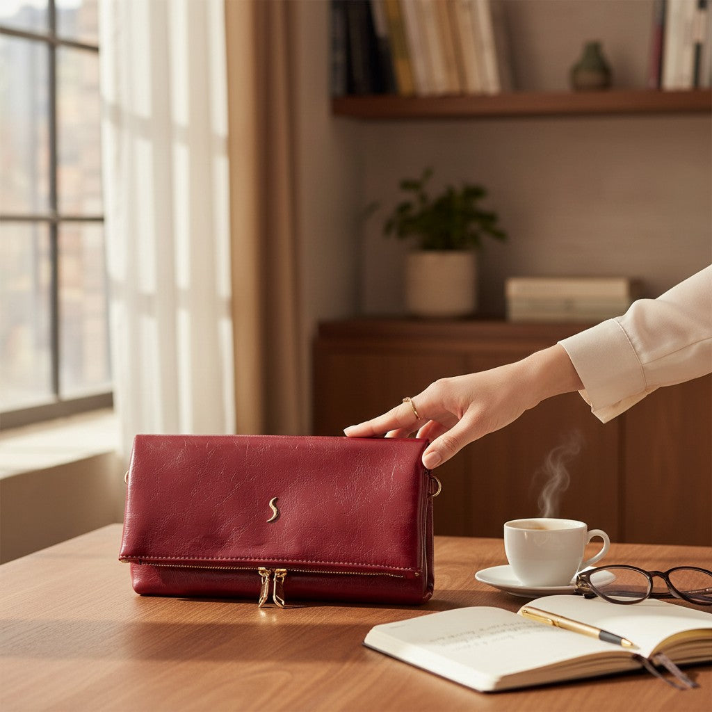 LIOR FOLD - MERLOT - SANTINI SANTINI Çanta Vişne Çürüğü