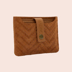 VECTOR CARD HOLDER - SUEDE CAMEL