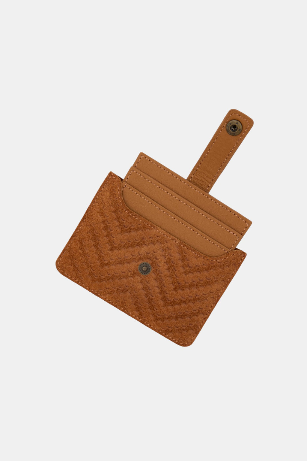 VECTOR CARD HOLDER - SUEDE CAMEL
